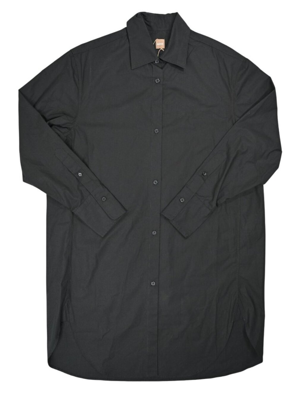 BOSS Hugo Boss Button Front Shirt Dress in Black